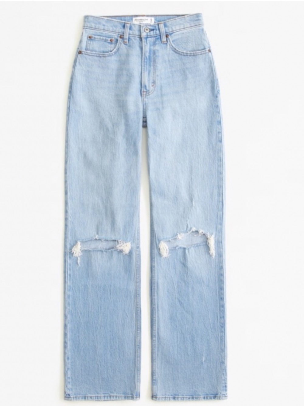 Abercrombie & Fitch The 90's Relaxed High Rise Curve Love Size 27 SHORT - Picture 2 of 12